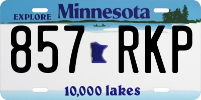 MN license plate 857RKP
