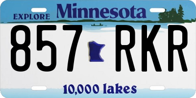 MN license plate 857RKR