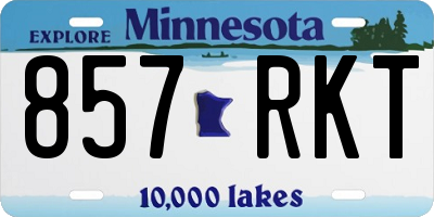 MN license plate 857RKT