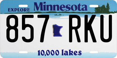 MN license plate 857RKU