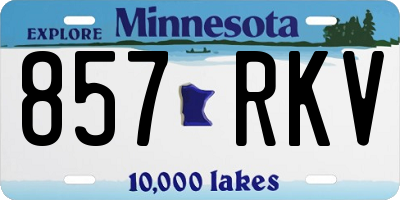 MN license plate 857RKV