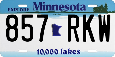 MN license plate 857RKW