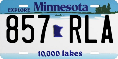 MN license plate 857RLA