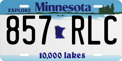 MN license plate 857RLC