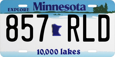 MN license plate 857RLD