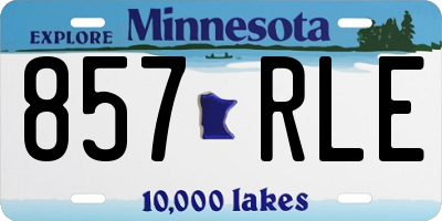 MN license plate 857RLE