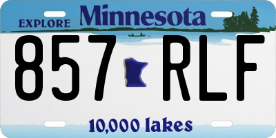 MN license plate 857RLF