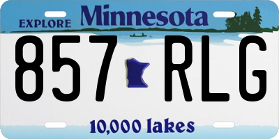 MN license plate 857RLG