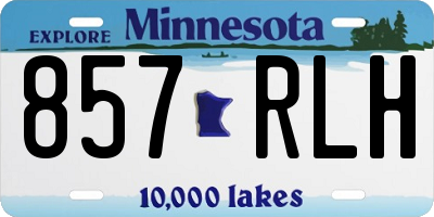 MN license plate 857RLH