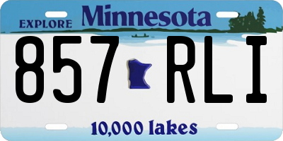 MN license plate 857RLI