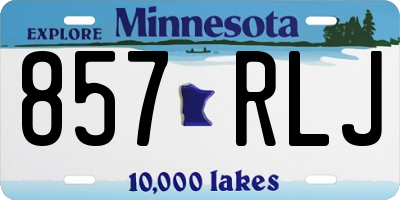 MN license plate 857RLJ