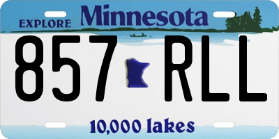 MN license plate 857RLL