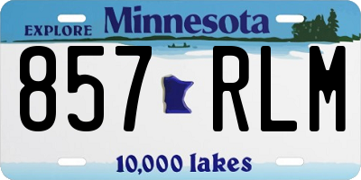 MN license plate 857RLM