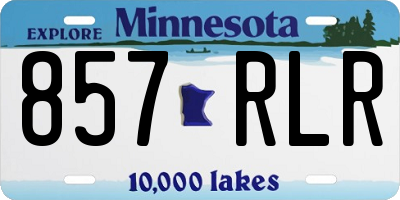 MN license plate 857RLR
