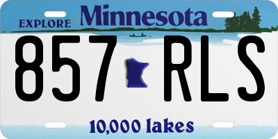 MN license plate 857RLS