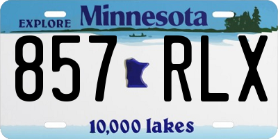 MN license plate 857RLX