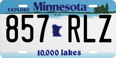 MN license plate 857RLZ