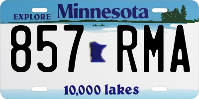 MN license plate 857RMA