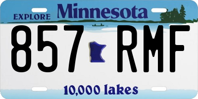 MN license plate 857RMF