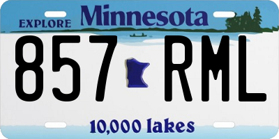 MN license plate 857RML