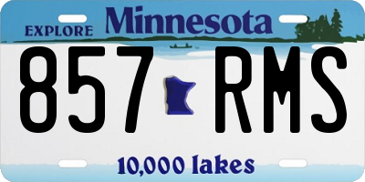 MN license plate 857RMS