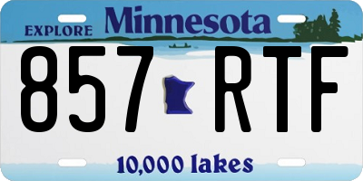 MN license plate 857RTF
