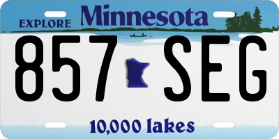 MN license plate 857SEG