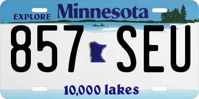 MN license plate 857SEU