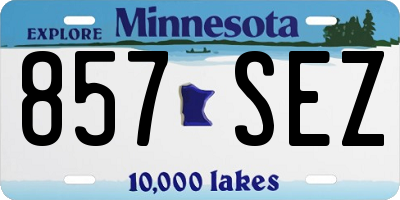MN license plate 857SEZ