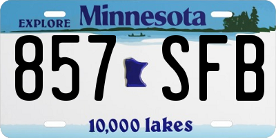 MN license plate 857SFB