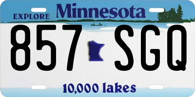 MN license plate 857SGQ