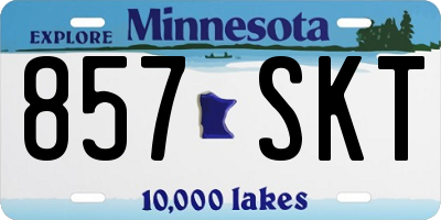 MN license plate 857SKT