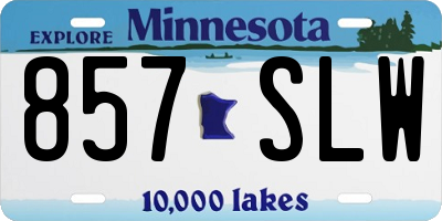 MN license plate 857SLW