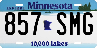 MN license plate 857SMG
