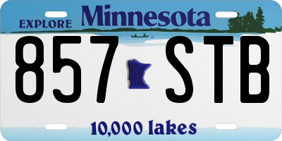 MN license plate 857STB