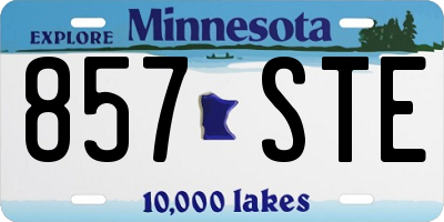 MN license plate 857STE