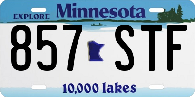 MN license plate 857STF