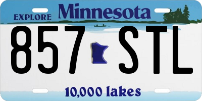 MN license plate 857STL