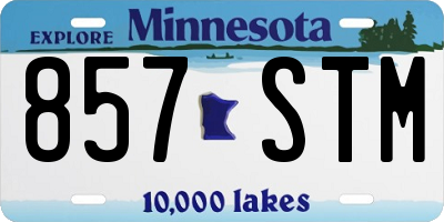 MN license plate 857STM