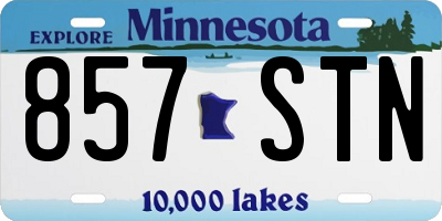 MN license plate 857STN