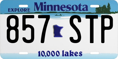 MN license plate 857STP