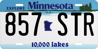 MN license plate 857STR