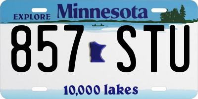MN license plate 857STU