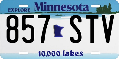 MN license plate 857STV