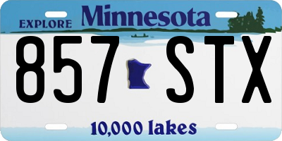 MN license plate 857STX