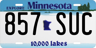 MN license plate 857SUC