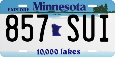 MN license plate 857SUI