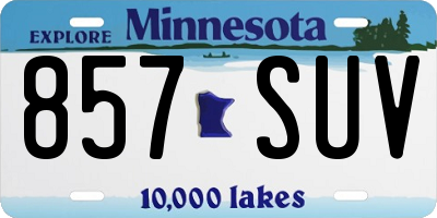 MN license plate 857SUV