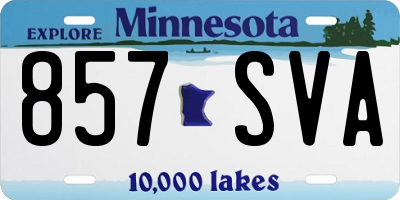 MN license plate 857SVA