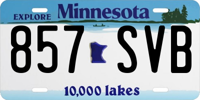 MN license plate 857SVB